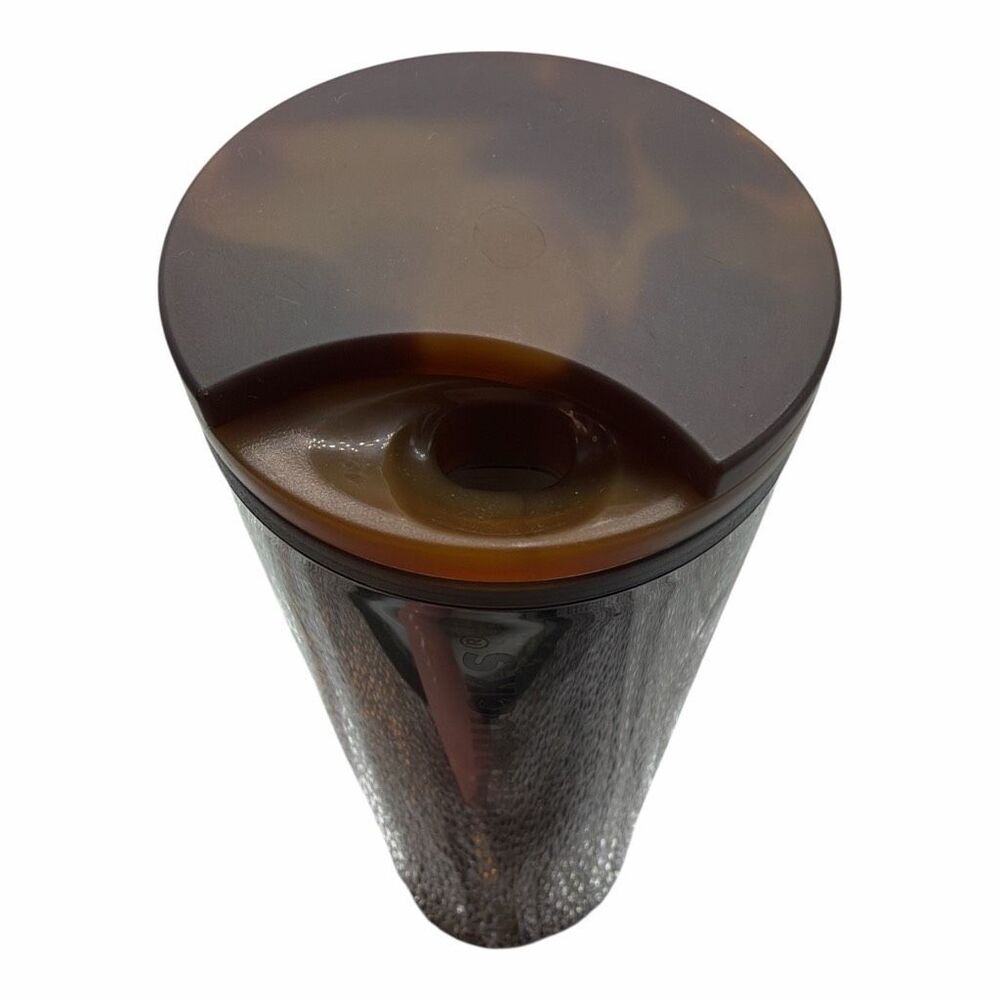 Starbucks Tortoise Shell Iced Coffee Cup Tumbler 16oz Mocha Swirl Caramel Latte